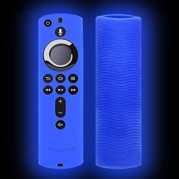 Y1 2 pezzi per Amazon Fire TV Stick 4K 2a generazione telecomando custodia protettiva in silicone anticaduta (blu luminoso)