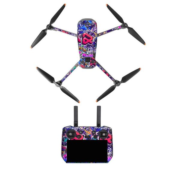 Per DJI Mavic 3 Pro / RC Pro Sunnylife Drone Corpo Set di adesivi decorativi per telecomando (Cool Purple)