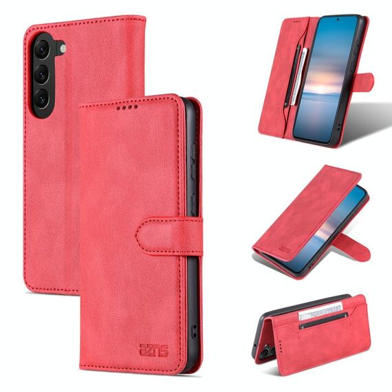 Per Samsung Galaxy S23+ 5G AZNS Dream II Custodia per cellulare in pelle Flip Feel (rosso)