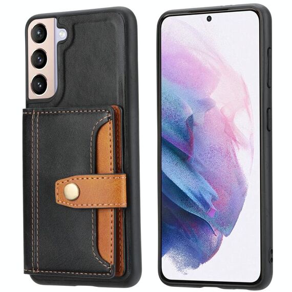 Per Samsung Galaxy S23+ 5G Custodia per telefono TPU + PU in pelle di vitello abbinata al colore (nero)