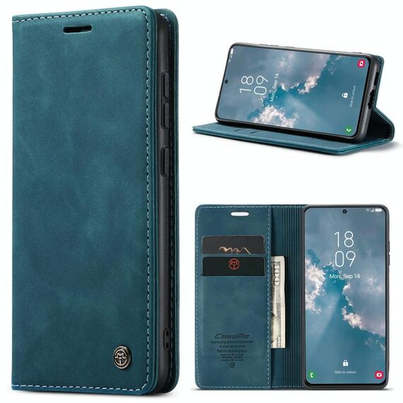 Per Samsung Galaxy S23 5G CaseMe 013 Custodia multifunzionale orizzontale in pelle a conchiglia (blu)