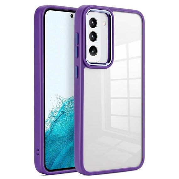 Per Samsung Galaxy S23 5G Custodia morbida in TPU acrilico trasparente (viola scuro)