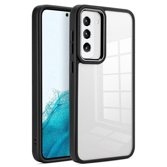 Per Samsung Galaxy S23 5G Custodia morbida in TPU acrilico trasparente (nero)