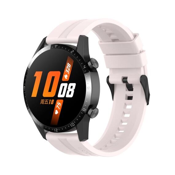 Per Huawei Watch Buds 22mm Cinturino in silicone con fibbia nera (Quicksand Pink)