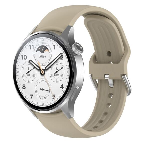 Per Xiaomi Watch S2 Cinturino in silicone tinta unita da 22 mm (bianco avorio)