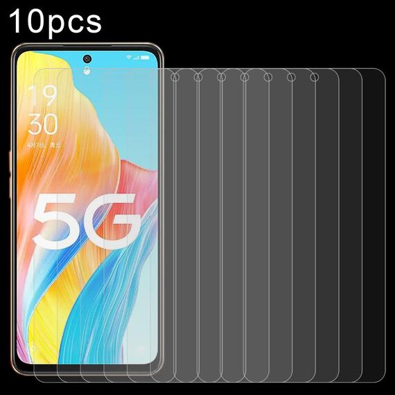 Per OPPO A1 5G / 4G 10 pezzi 0,26 mm 9H 2,5D Pellicola in vetro temperato