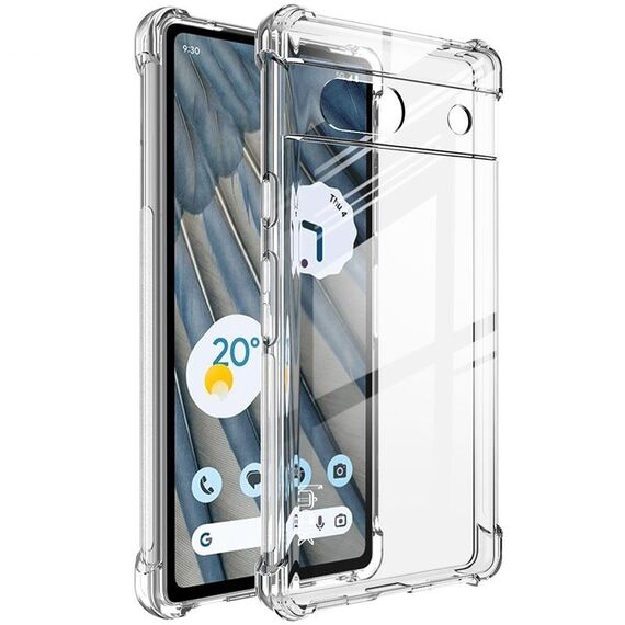 Per Google Pixel 7a custodia per telefono in TPU antiurto per airbag imak (trasparente)