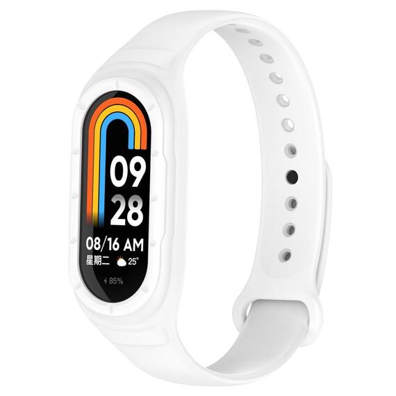 Per cinturino di ricambio in silicone integrato Xiaomi Mi Band 8 (bianco)