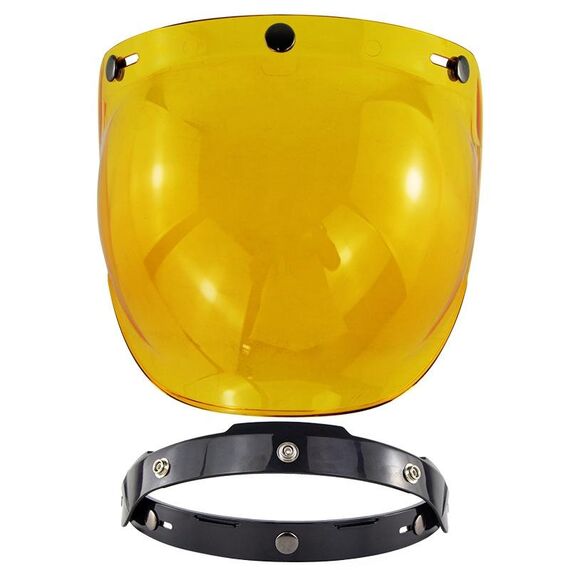 Lente antivento a tre pulsanti per casco da motociclista con staffa (ambra)
