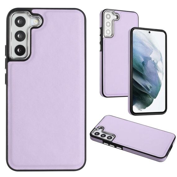 Per Samsung Galaxy S23 Custodia in pelle a copertura totale con struttura in pelle (viola)