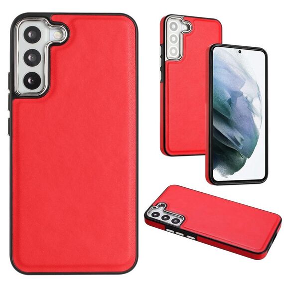 Per Samsung Galaxy S23 Custodia in pelle con copertura completa per telefono (rosso)