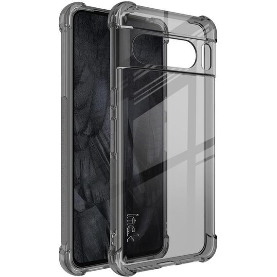 Per Google Pixel 8 Pro Custodia per telefono in TPU antiurto per airbag imak (nero trasparente)