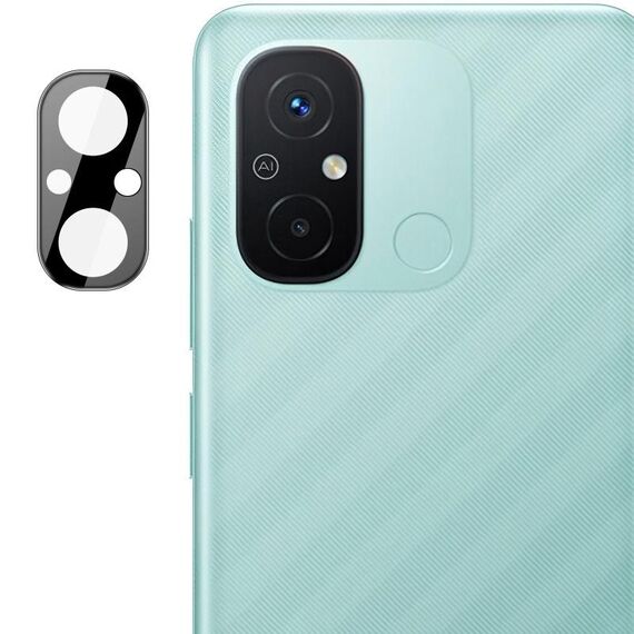 Per Xiaomi Redmi 12C 4G IMAK Obiettivo fotocamera posteriore Pellicola in vetro Versione nera