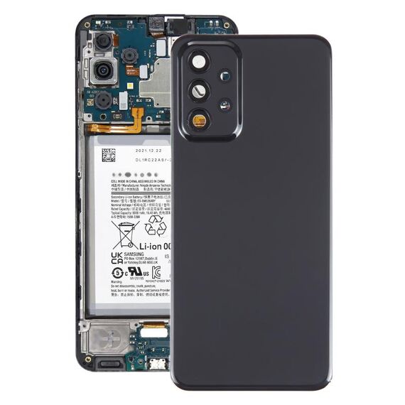 Cover posteriore batteria originale per Samsung Galaxy A23 5G SM-A236A con copriobiettivo fotocamera (nero)