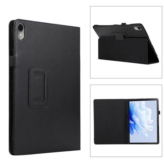 Per Huawei MatePad Air Custodia per tablet in pelle con texture Litchi da 11,5 pollici con supporto (nero)