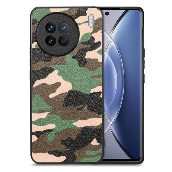 Cover posteriore in pelle mimetica per vivo X90 (verde)