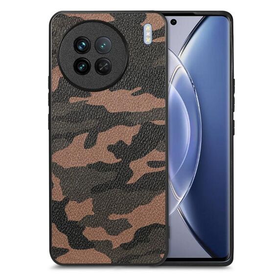 Cover posteriore in pelle mimetica per vivo X90 (marrone)