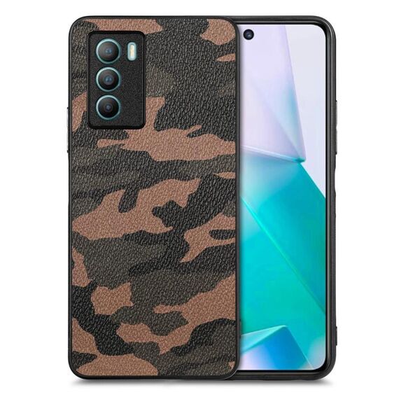 Custodia per cellulare con cover posteriore in pelle mimetica per vivo T1 (marrone)