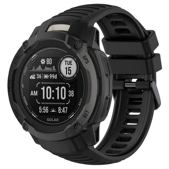 Per cinturino di ricambio in silicone sportivo Garmin Instinct 2X (nero)