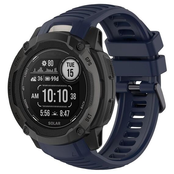 Per cinturino di ricambio in silicone sportivo Garmin Instinct 2X (blu notte)
