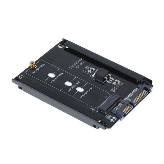 ENCNF2S-N01 Scheda di trasferimento da NGFF a SATA3 M.2 KEY B-M Adattatore di conversione interfaccia da SSD a 6 Gbps con deflettore