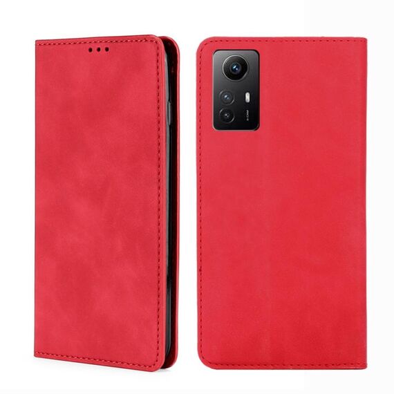 Per Xiaomi Redmi Note 12S 4G Custodia per telefono in pelle magnetica Skin Feel (rosso)