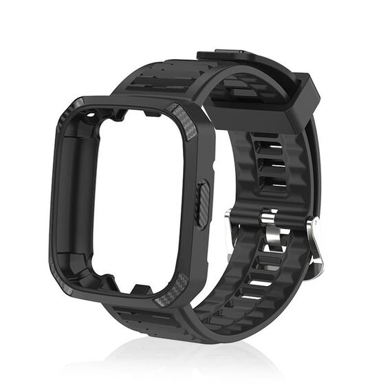 Per cinturino in silicone integrato con trama in fibra di carbonio Redmi Watch 3 (nero)