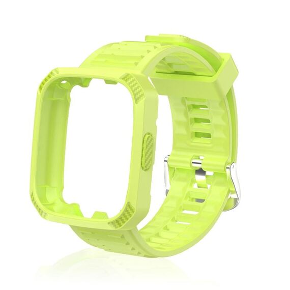 Per Redmi Watch 3 cinturino in silicone integrato con trama in fibra di carbonio (verde)