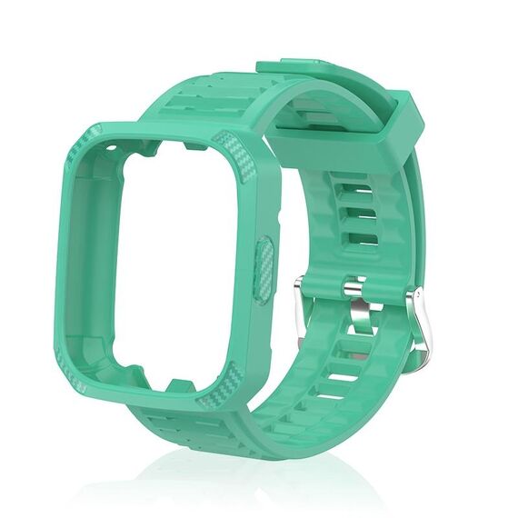 Per Redmi Watch 3 cinturino in silicone integrato con trama in fibra di carbonio (verde scuro)