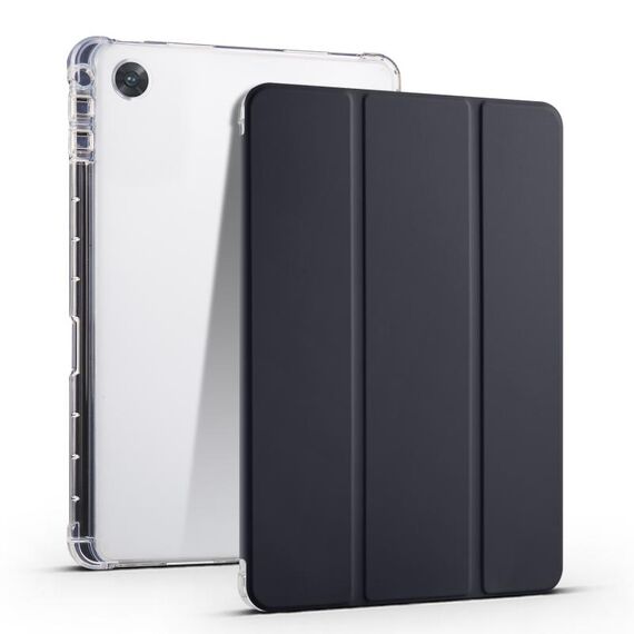 Per OPPO Pad Air 10.36 2022 Custodia per tablet in pelle TPU trasparente pieghevole a 3 pieghe con slot per penna (nero)