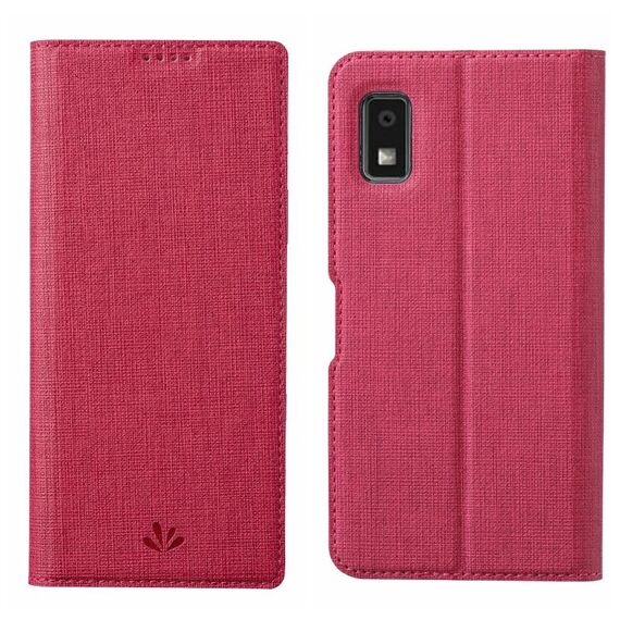 Per Sharp Aquos Wish 3 ViLi serie DMX TPU antiurto + pelle PU Attrazione magnetica Custodia a libro orizzontale (rosa rossa)