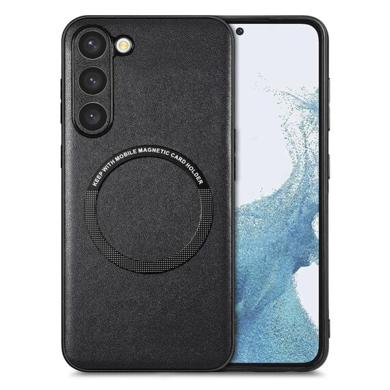 Per Samsung Galaxy S21 Ultra 5G Custodia posteriore in pelle tinta unita per telefono (nero)