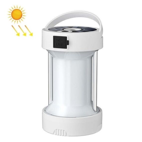 Lanterna da campeggio Luci di emergenza solari per esterni Luce per tenda multifunzionale (bianca)