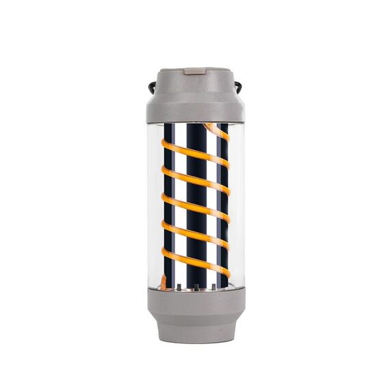 Lampada a spirale da campeggio per esterni Illuminazione impermeabile Lampada a sospensione per tenda multifunzionale (grigio chiaro)