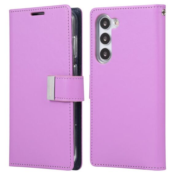 Per Samsung Galaxy S23+ 5G GOOSPERY RICH DIARY Custodia in pelle per telefono Crazy Horse Texture (viola)