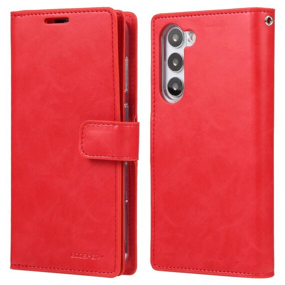 Per Samsung Galaxy S23+ 5G GOOSPERY MANSOOR DIARY Custodia per telefono in pelle con 9 slot per schede (rosso)