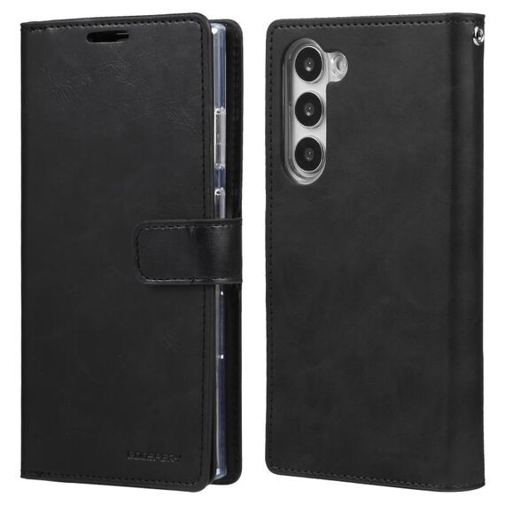 Per Samsung Galaxy S23+ 5G GOOSPERY MANSOOR DIARY Custodia per telefono in pelle con 9 slot per schede (nero)
