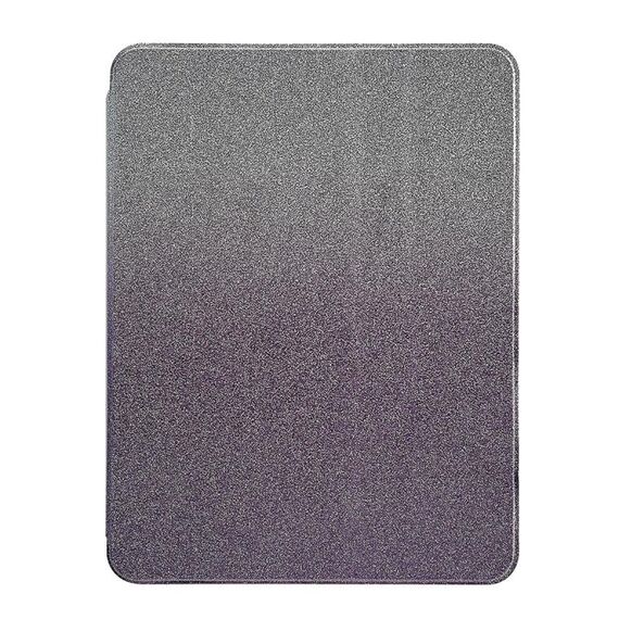 Per iPad Pro 11 2022/2021/2020 Custodia per tablet in pelle crosta magnetica con glitter sfumato (viola)