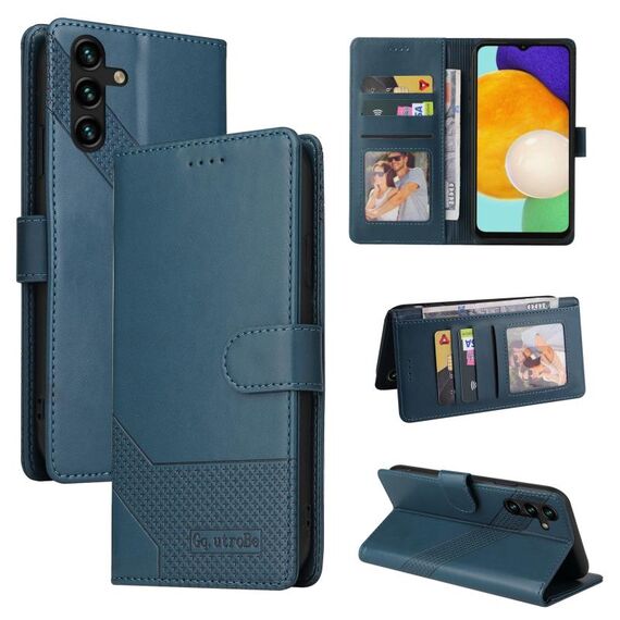 Custodia in pelle magnetica per Samsung Galaxy A54 5G GQUTROBE Skin Feel (blu)