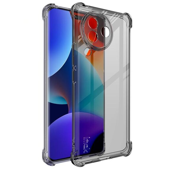 Per Xiaomi Civi 3 5G imak Custodia antiurto per telefono Airbag TPU (nero trasparente)