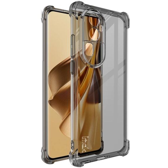 Per OPPO Reno10 Pro + 5G imak Custodia per telefono in TPU antiurto per airbag (nero trasparente)