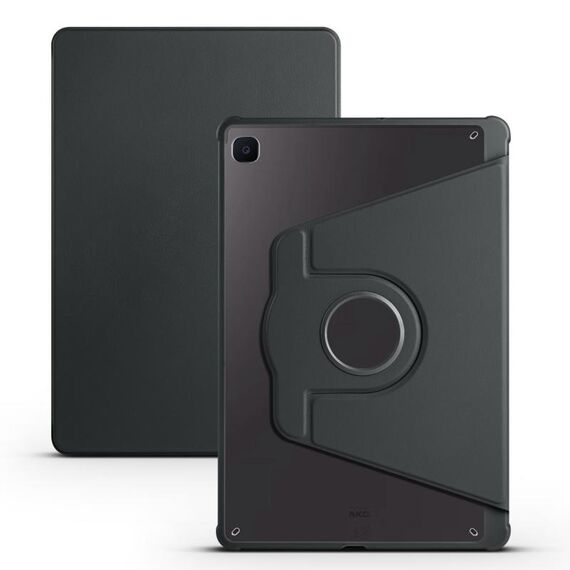 Custodia in pelle per tablet Smart con rotazione a 360 gradi in acrilico per Samsung Galaxy Tab S6 Lite P610 (nero)