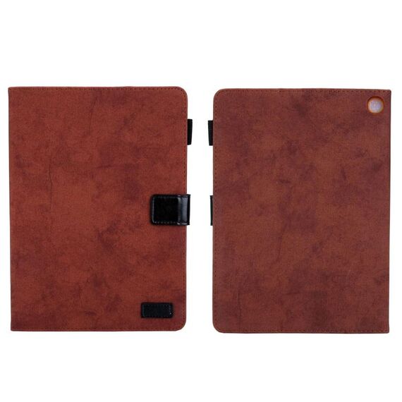 Per Amazon Fire Max 11 2023 Custodia Smart Tablet in pelle con trama in tessuto (marrone)