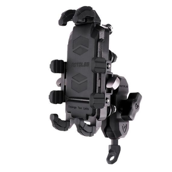 MOTOSLG Crab Staffa per morsetto per telefono moto L-Type Supporto per specchietto retrovisore (nero)