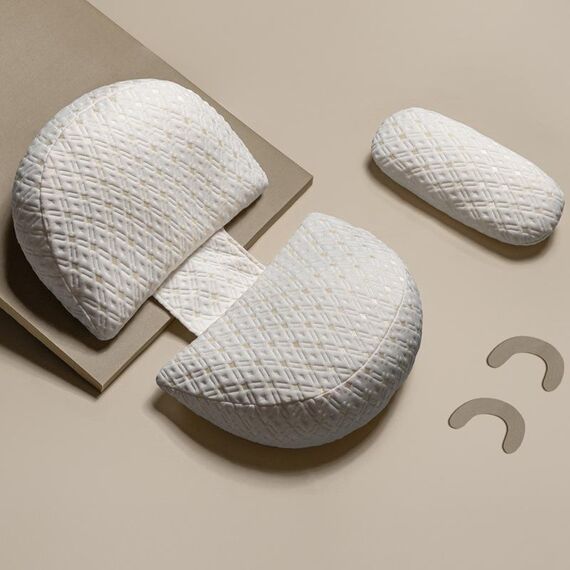 Cuscino per il sonno laterale per il supporto della vita incinta Cuscino per l'addome rimovibile multifunzionale, colore: probiotici oro bianco