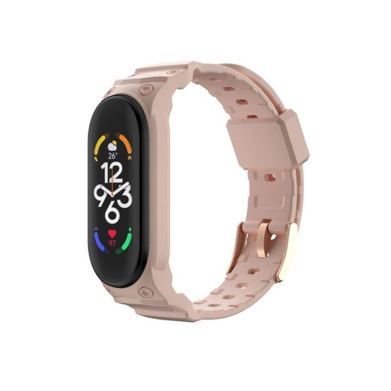 Per cinturino in TPU integrato Xiaomi Mi Band 7/6/5 (rosa)