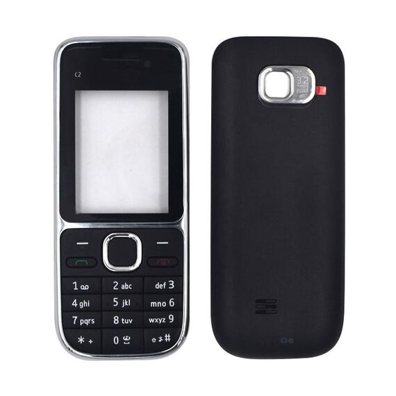 Per Nokia c2-01 Copertura completa dell'alloggiamento (nero)