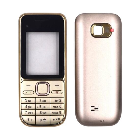 Per Nokia c2-01 Cover completa per alloggiamento (oro)