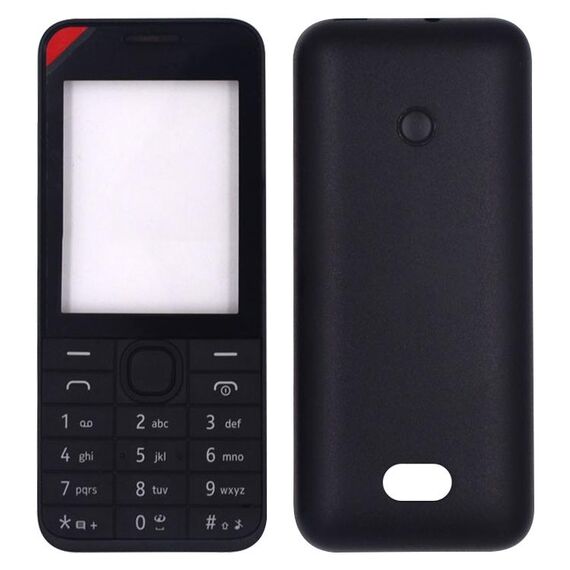 Per Nokia 208 Copertura completa dell'alloggiamento (nero)