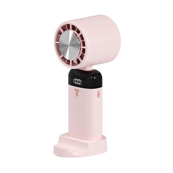 Piccolo ventilatore silenzioso portatile portatile con ricarica USB Mini ventilatore pieghevole, stile: stile di raffreddamento (rosa)
